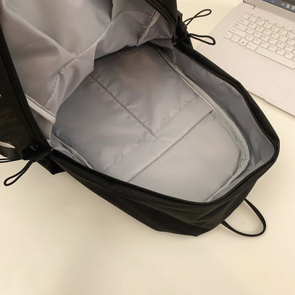 Ielgy Student Backpack Fashion Trendy Large Capacity Water Repellent Student Casual Backpack