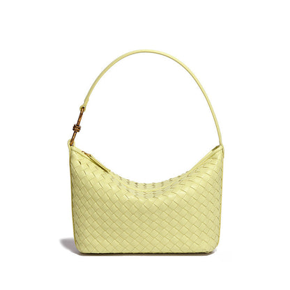 Ielgy Niche Trendy Underarm Hand-Woven Bag Fashion One-Shoulder Messenger Bag Casual Simple Portable Lunch Box Bag