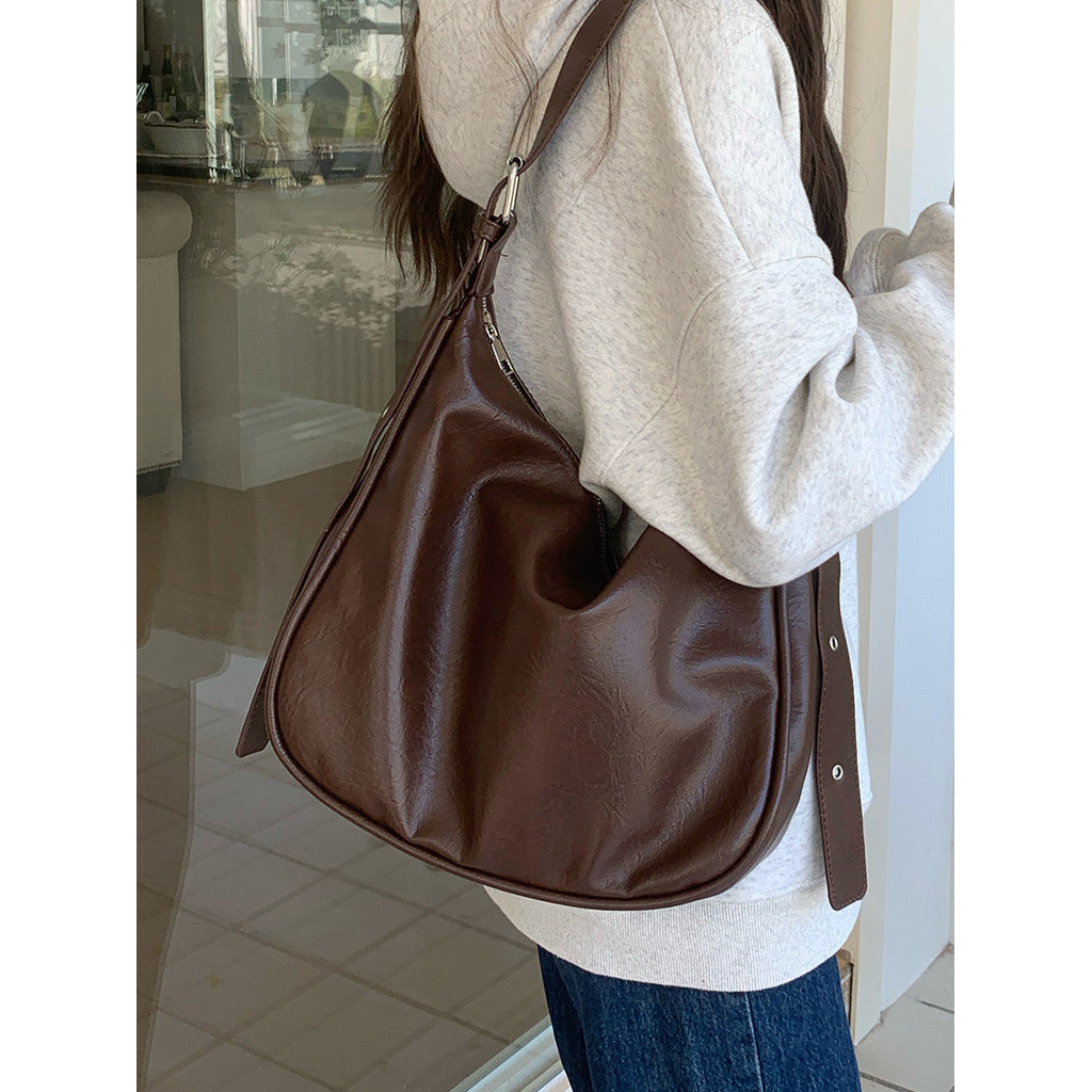 Ielgy High-End Feeling Large-Capacity Bag Retro Fashion Shoulder Bag Niche All-Match Tote Bag