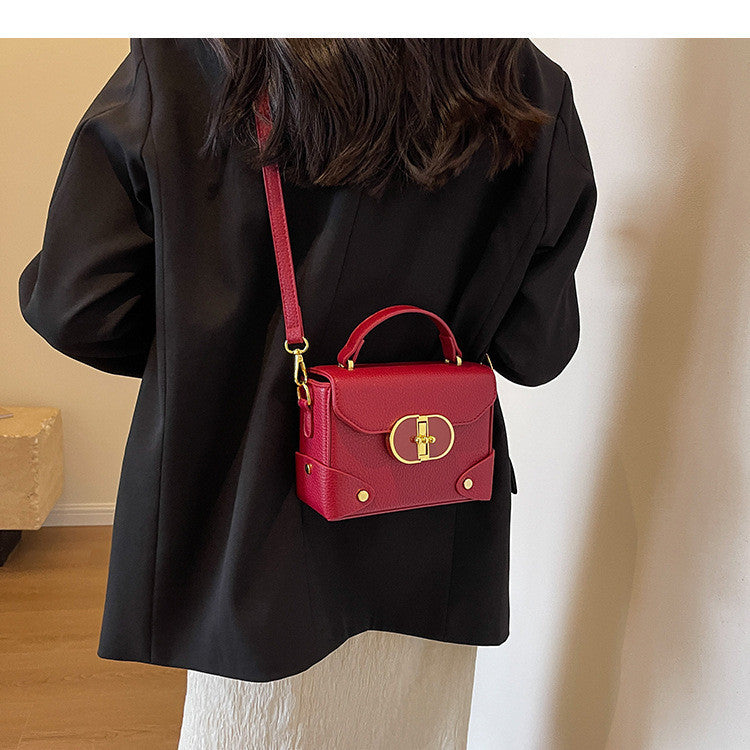 Ielgy High-End Feeling Contrast Female Bag All-Match Cross-Body Fashion Portable Small Square Bag