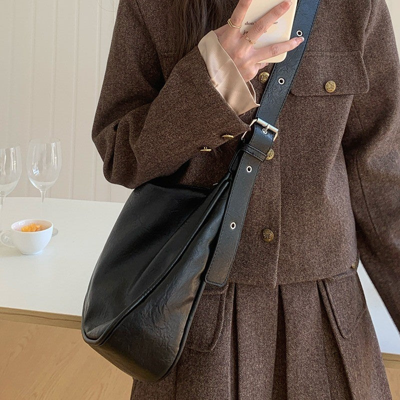 Ielgy High-End Feeling Large-Capacity Bag Retro Fashion Shoulder Bag Niche All-Match Tote Bag