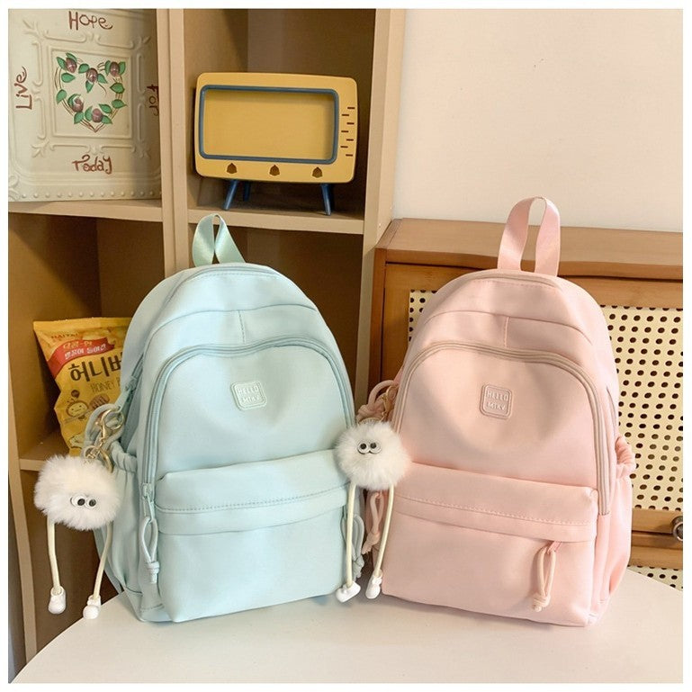 Ielgy Japanese Korean Version Cream Series Schoolbag All-Match Appearance Girl Backpack Large Capacity