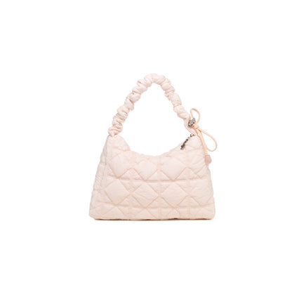 Ielgy Korean Version Stray Cloud Bag Puff Pleated Down Bag Shoulder Messenger Bag Portable Underarm Bag