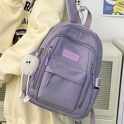 Ielgy Ladies Backpack Reflective Bear Casual Backpack College Student Travel Small Backpack