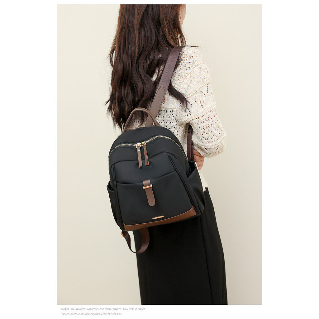 Ielgy Oxford Cloth Ladies Backpack Retro Casual Backpack Large Capacity Outdoor Travel Backpack