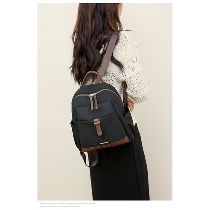 Ielgy Oxford Cloth Ladies Backpack Retro Casual Backpack Large Capacity Outdoor Travel Backpack