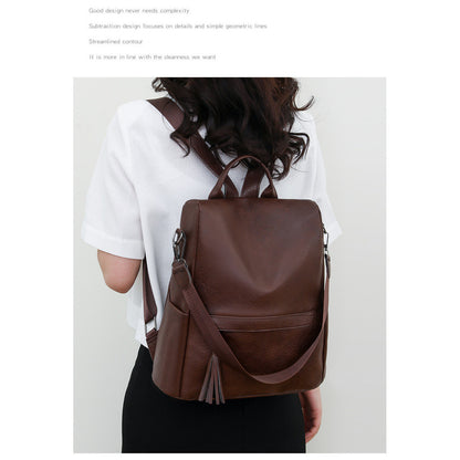 Ielgy Retro Backpack Anti-theft Backpack Large Capacity Casual Men Women Suitable Bag