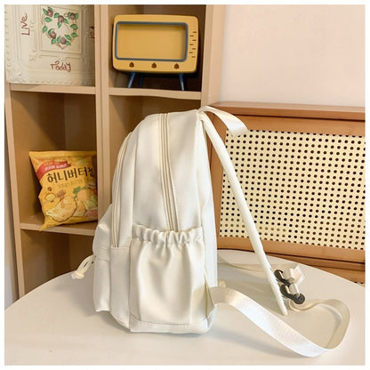 Ielgy Japanese Korean Version Cream Series Schoolbag All-Match Appearance Girl Backpack Large Capacity