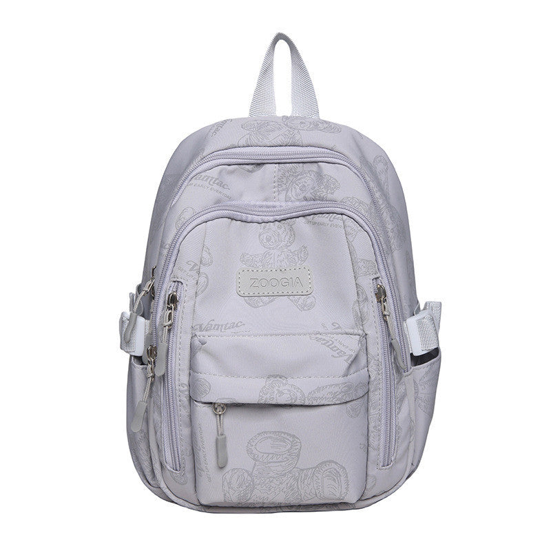 Ielgy Ladies Backpack Reflective Bear Casual Backpack College Student Travel Small Backpack