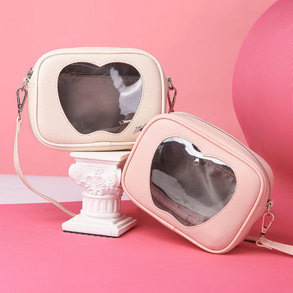 Ielgy Ladies Pink Large Capacity Shoulder Messenger Bag