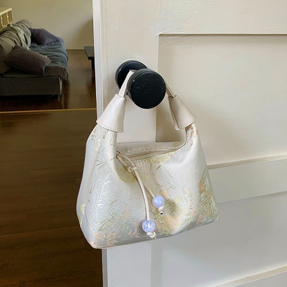 Ielgy Niche Embroidery New Chinese Style Bag Shoulder Crossbody Chinese Style Portable Dumpling Bag Can Be Crossbody