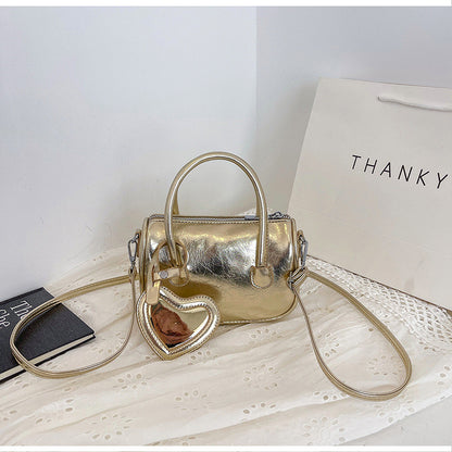 Ielgy Ladies Fashion Portable Pillow Bag Korean Version Simple All-Match One-Shoulder Trendy Casual Messenger Bag