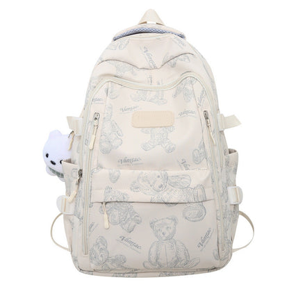Ielgy High-Value School Bag High Junior High School College Students Large-Capacity Simple