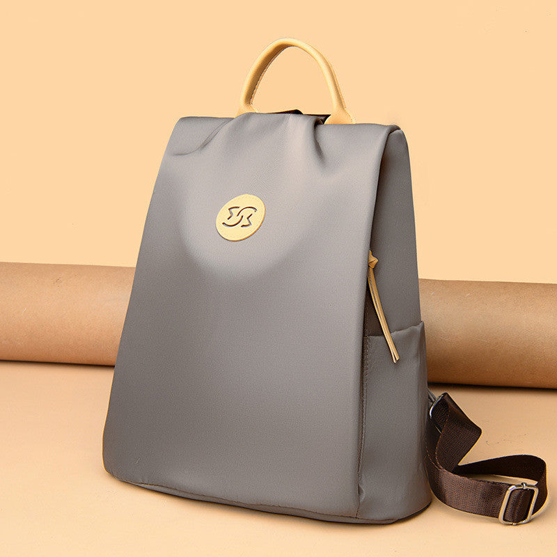 Ielgy Anti-Theft Backpack Commuter Ladies Backpack High-End Sense School Bag Oxford Cloth Waterproof Computer Bag
