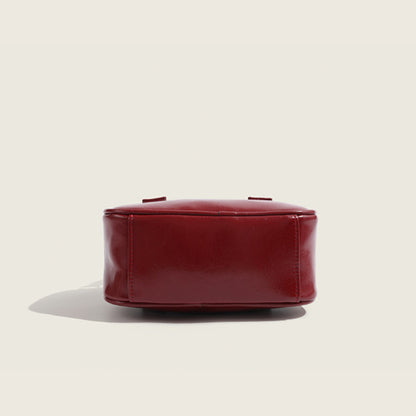 Ielgy Ladies Red Underarm Bag Korean Version Niche Design Portable Small Square Bag Messenger Bowling Bag
