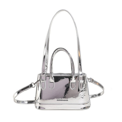 Ielgy Ladies Summer Outing Small Silver Small Bag High-End Feeling Popular Fashion One-Shoulder Messenger Bucket Bag