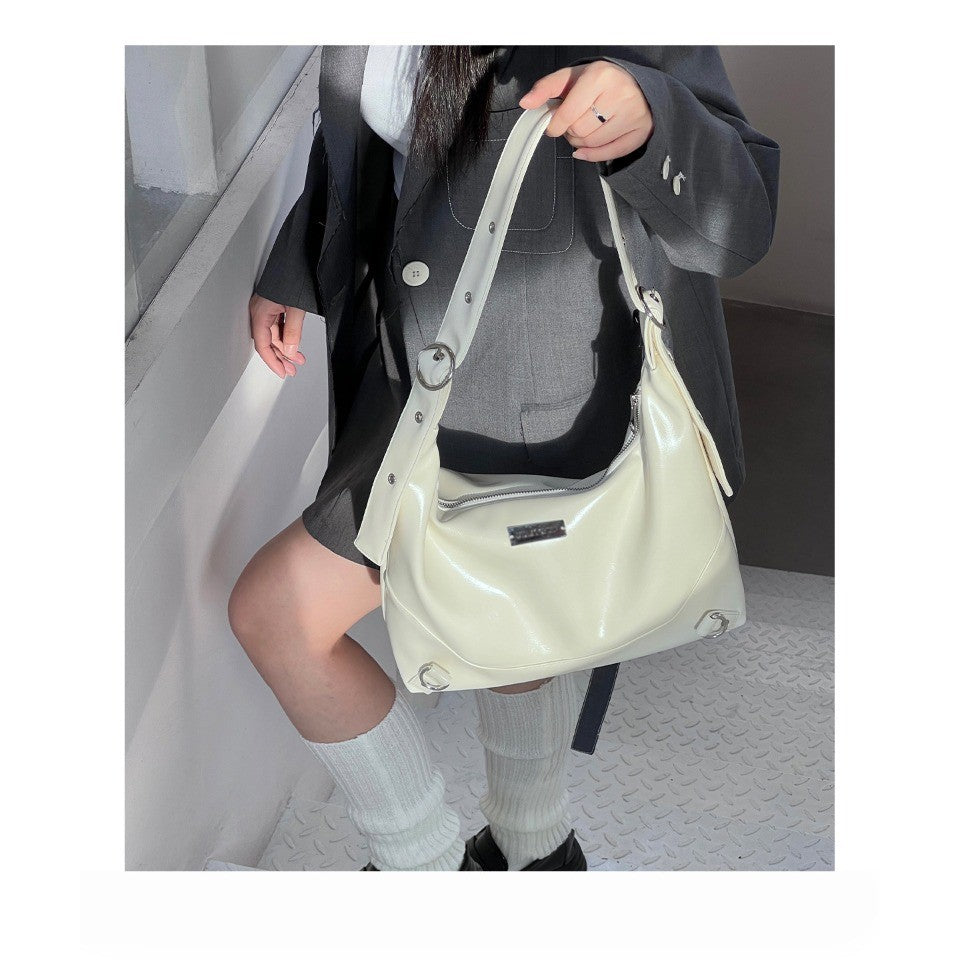 Ielgy Ladies Premium Texture Tote Bag Commuter Large Capacity Soft Leather Shoulder Messenger Bag