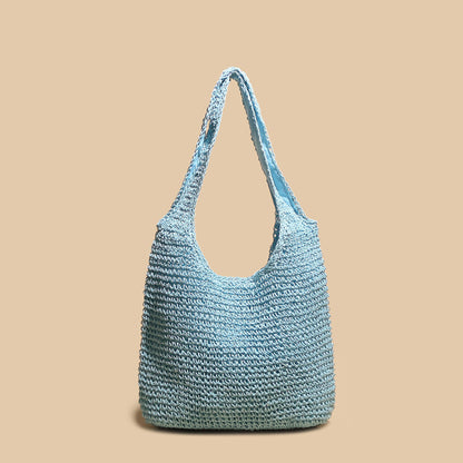 Ielgy Vegetable Basket Rattan Bag Hand-Woven One-Shoulder Handbag