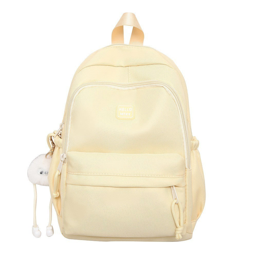 Ielgy Japanese Korean Version Cream Series Schoolbag All-Match Appearance Girl Backpack Large Capacity