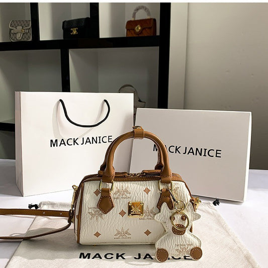 Ielgy Lychee Pattern Texture Boston Bag Printed Crossbody Female Bag