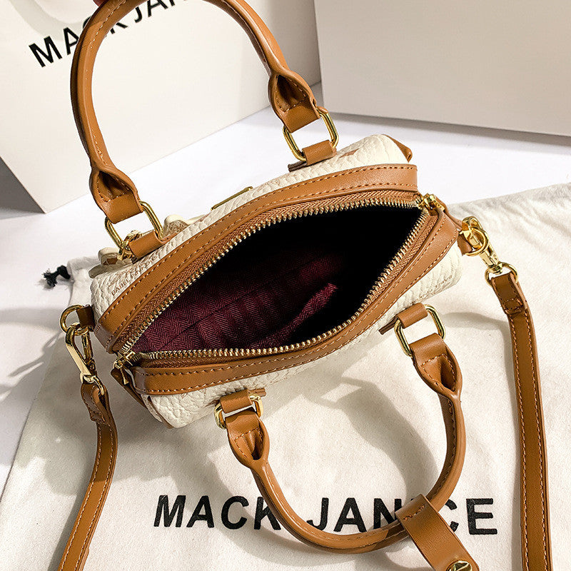 Ielgy Lychee Pattern Texture Boston Bag Printed Crossbody Female Bag