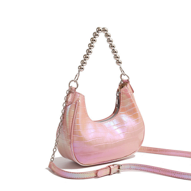 Ielgy Ladies Crescent Underarm Bag High-End Fashion Diagonal All-Match Shoulder Bag