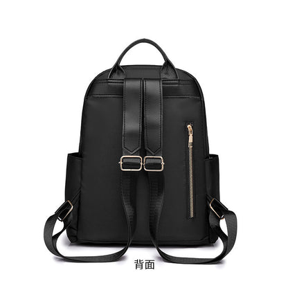 Ielgy Korean Version Diamond Backpack Outing Travel Bag Ladies Solid Color Backpack Simple Large Capacity Backpack