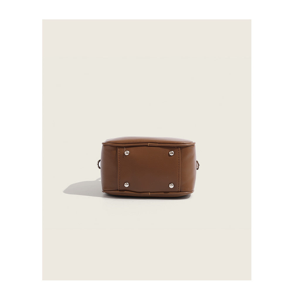 Ielgy Ladies Brown Boston Bag Fashionable Portable Pillow Bag Fashionable All-Match Crossbody