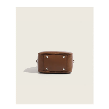 Ielgy Ladies Brown Boston Bag Fashionable Portable Pillow Bag Fashionable All-Match Crossbody