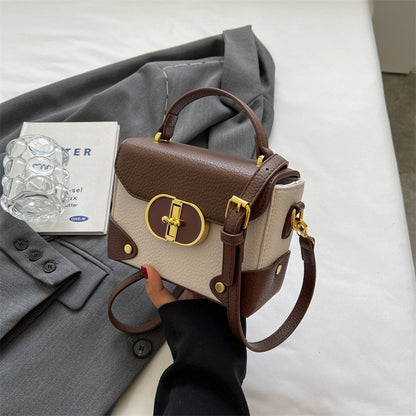 Ielgy High-End Feeling Contrast Female Bag All-Match Cross-Body Fashion Portable Small Square Bag
