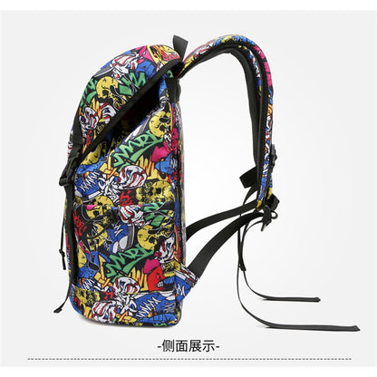 Ielgy Outdoor Trendy Fashion Schoolbag Travel Backpack College Student Men Women Casual Computer Backpack