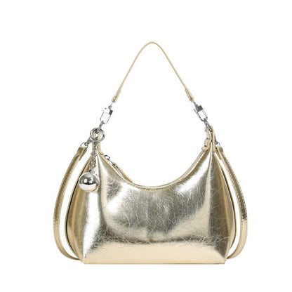 Ielgy Korean Style Niche Casual Shoulder Handbag Fashion Commuter Cross-body Dumpling Bag