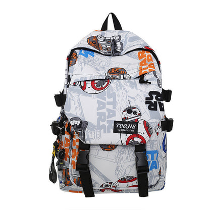 Ielgy Trendy Cool Couple Backpack Fashion Camouflage Graffiti Campus Backpack Men Women Outdoor College Student Schoolbag