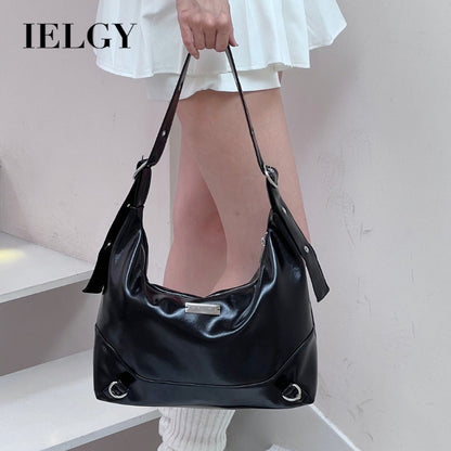Ielgy Ladies Premium Texture Tote Bag Commuter Large Capacity Soft Leather Shoulder Messenger Bag