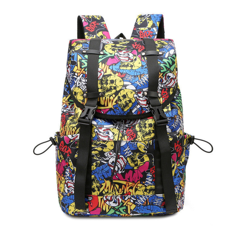 Ielgy Outdoor Trendy Fashion Schoolbag Travel Backpack College Student Men Women Casual Computer Backpack