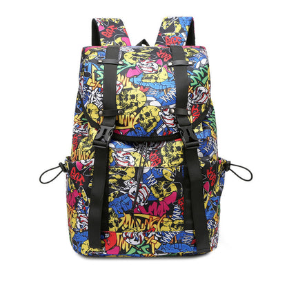 Ielgy Outdoor Trendy Fashion Schoolbag Travel Backpack College Student Men Women Casual Computer Backpack