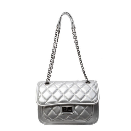 Ielgy Ladies Fashion Summer Messenger Stray Bag High-End Diamond Chain Shoulder Small Square Bag