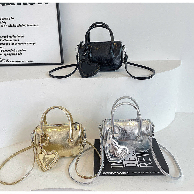 Ielgy Ladies Fashion Portable Pillow Bag Korean Version Simple All-Match One-Shoulder Trendy Casual Messenger Bag