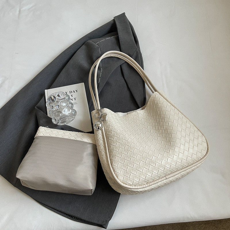 Ielgy High-End Retro Large-Capacity Bag Fashion Commuter All-Match One-Shoulder Bucket Bag