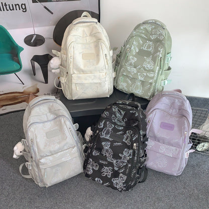 Ielgy High-Value School Bag High Junior High School College Students Large-Capacity Simple