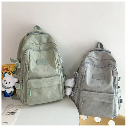 Ielgy High-Value School Bag High Junior High School College Students Large-Capacity Simple