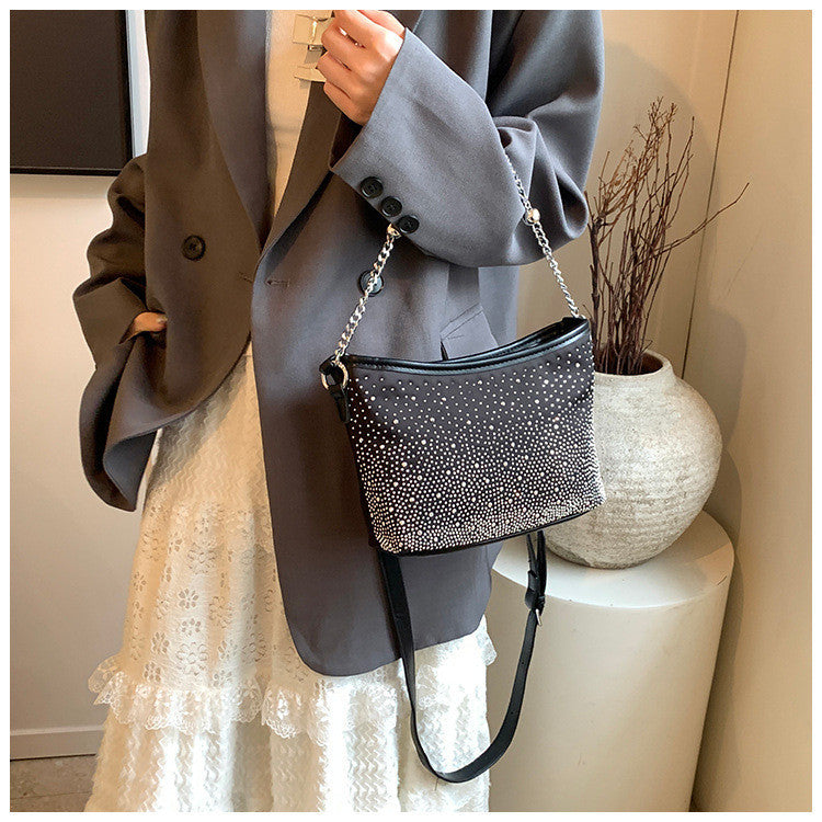 Ielgy High-End Fashionable Texture Shoulder Bag Popular Fashionable All-Match Commuter Bucket Bag