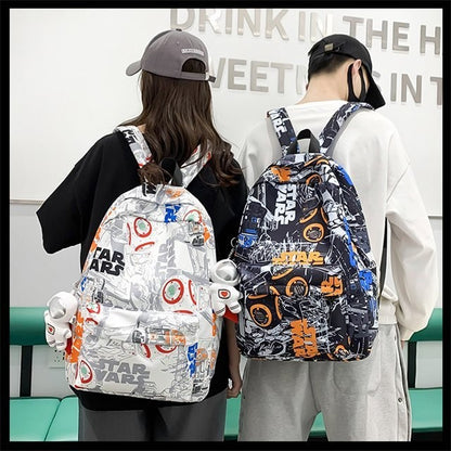 Ielgy Korean Version Large Capacity Unique Graffiti Casual Backpack Casual Backpack