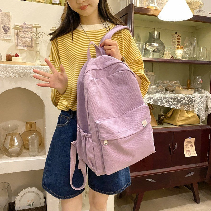 Ielgy Japanese Backpack College Student Large-Capacity Schoolbag Female Korean Version Simple Backpack