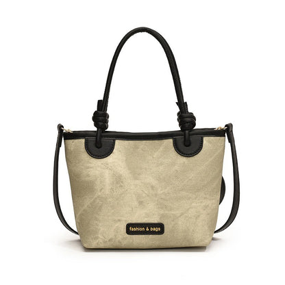 Ielgy Ladies Outing Handbag Fashion High-End Commuter Cross-Body Bucket Bag