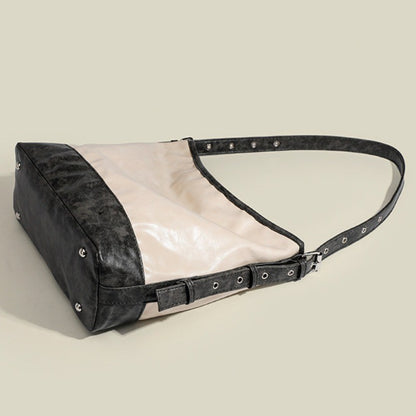 Ielgy Ladies High-End Feeling Niche Distressed Simple All-Match Fashion Commuter Large-Capacity One-Shou