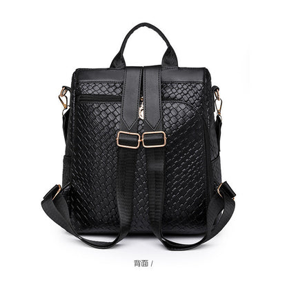 Ielgy Black Backpack Large Capacity Fashion Casual Commuter