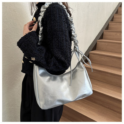 Ielgy Large Capacity Bag Ladies Black Shoulder Portable Small Square Bag