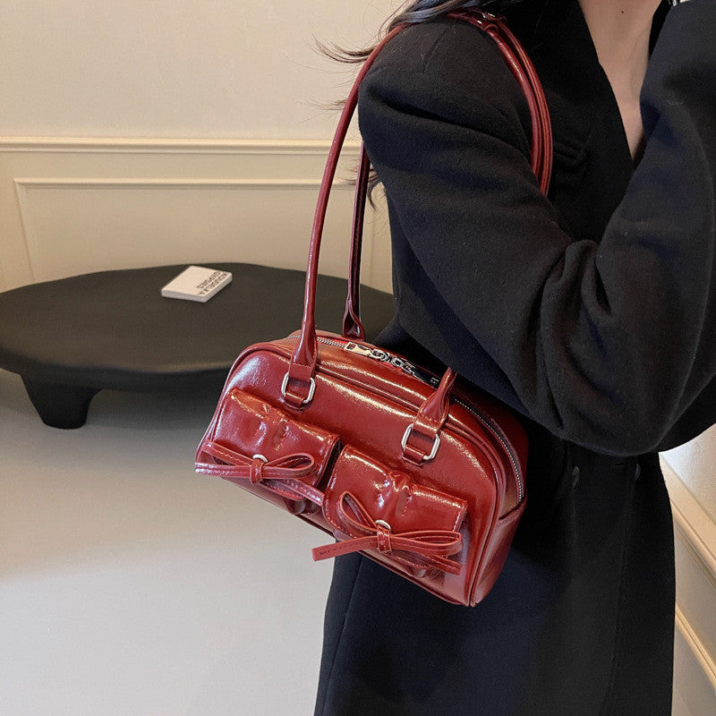 Ielgy One-Shoulder Bow Autumn Female Bag Portable Underarm Bag