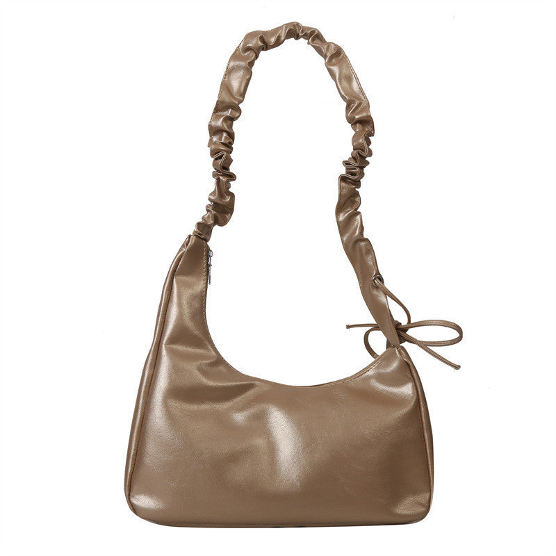 Ielgy Large Capacity Bag Ladies Black Shoulder Portable Small Square Bag